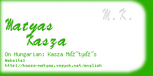 matyas kasza business card